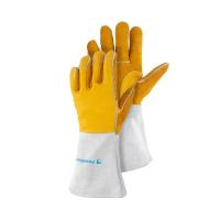 Краги спилковые водоотталкивающие Защита (артикул 10-2750L, пр-во FoxWeld/КНР)