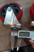 Колесо поворотное усиленное полиуретан SCMh 55 125 мм под болт