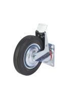 Колесо поворотное резина SCb 80 200 мм с тормозом (F)