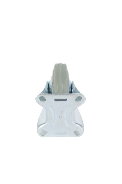 Колесо неповоротное серая резина FC 46 f 100 мм