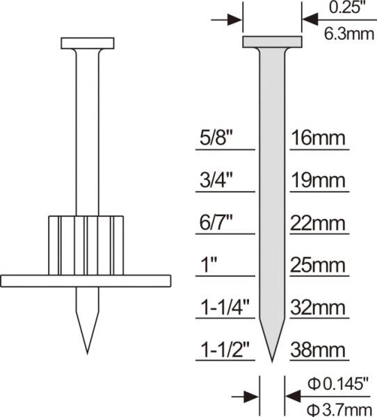 Монтажный пистолет монтажный по бетону DAJ HIPW38
