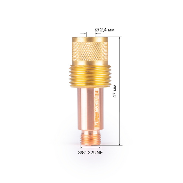 FoxWeld Корпус цанги 2,4мм газ.линза (701.0207/TE0006-24, пр-во FoxWeld/КНР)