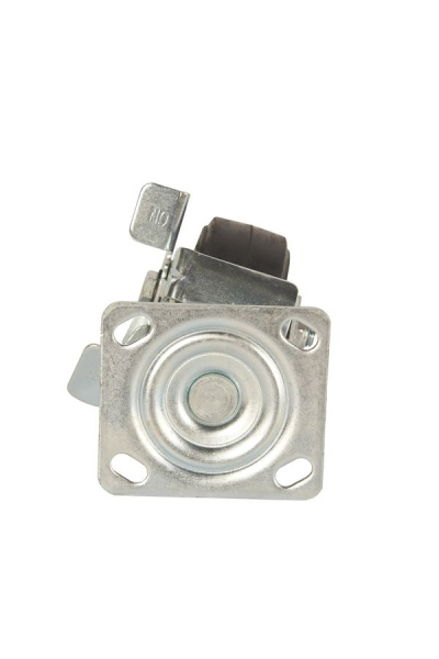 Колесо большегрузное поворотное SCdb 42 100 мм обрезиненное с тормозом (N)