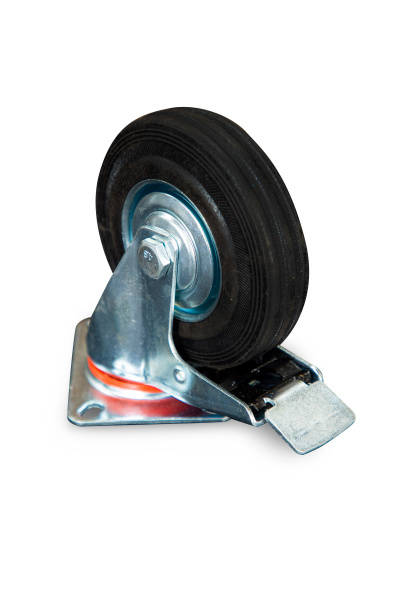 Колесо поворотное резина SCb 55 125 мм с тормозом (N)