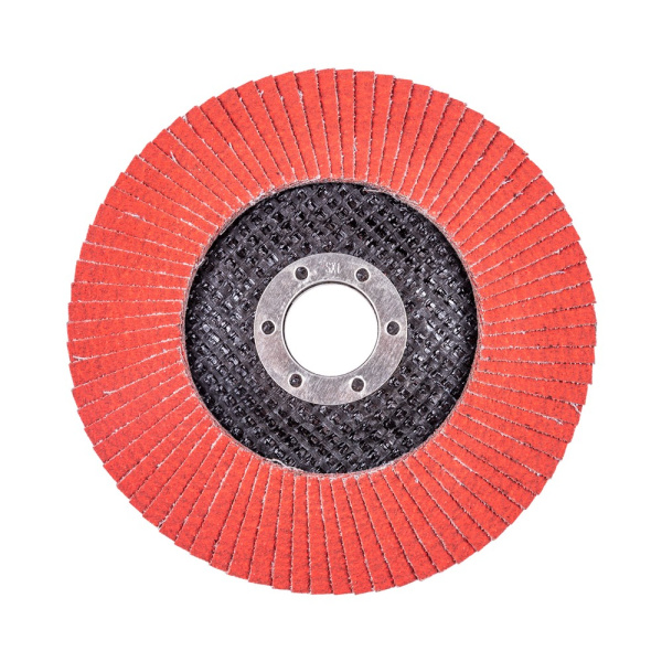 Круг лепестковый с керамическим абразивом для шлифования по нержавеющей стали FTL Everest 29 125 х 22,2 мм P120