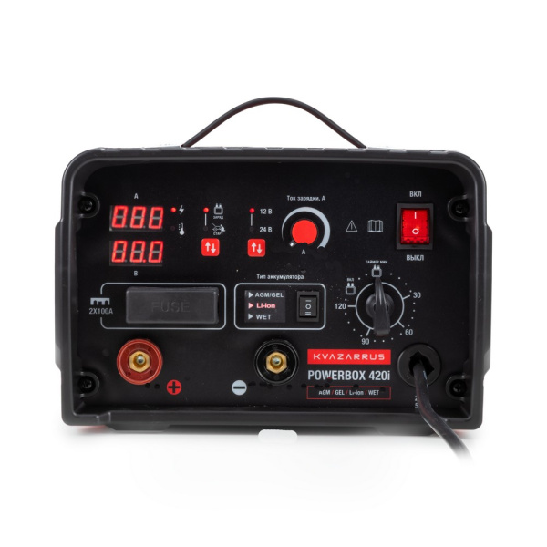 Инверторное пуско-зарядное устройство KVAZARRUS PowerBox 420i, таймер, пластиковый кейс