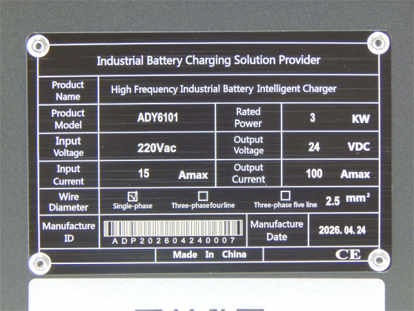 Зарядное устройство (ADY6101) для тележек CBD20R-II Li-ion 24V/100A (Charger 35206000138)