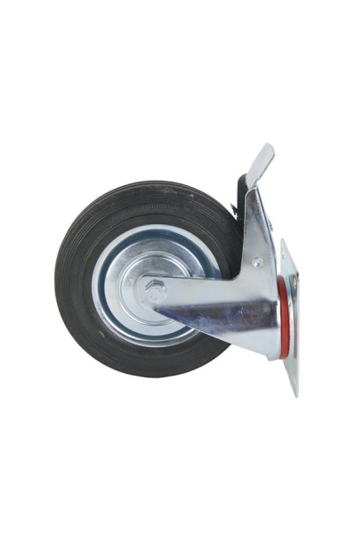 Колесо поворотное резина SCb 80 200 мм с тормозом (F)
