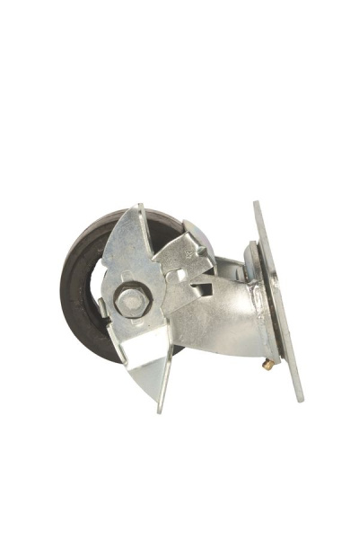 Колесо большегрузное поворотное SCdb 42 100 мм обрезиненное с тормозом (N)