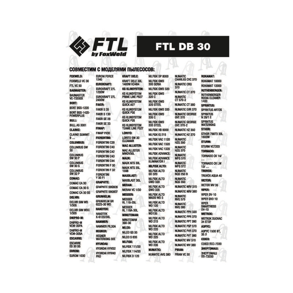 Мешок-пылесборник FTL DB 30 (комплект 5 шт.)