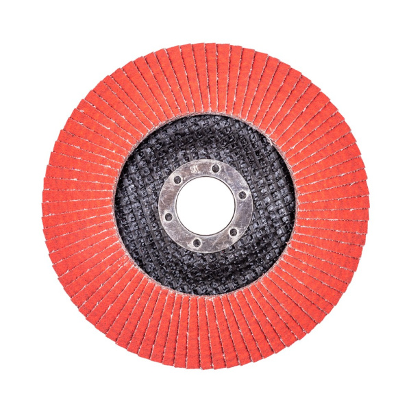 Круг лепестковый с керамическим абразивом для шлифования по нержавеющей стали FTL Everest 29 125 х 22,2 мм P100