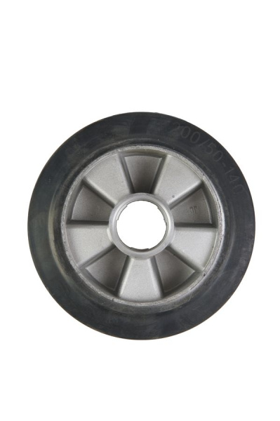 Колесо резиновое 200х50 мм без подшипника для тележек гидравлических BF/WB/RHP