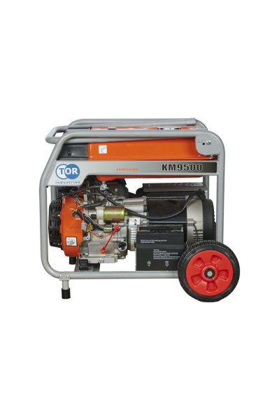 Генератор бензиновый 7,0 кВт 220В 27 л с электростартером и колесами TOR KM9500H