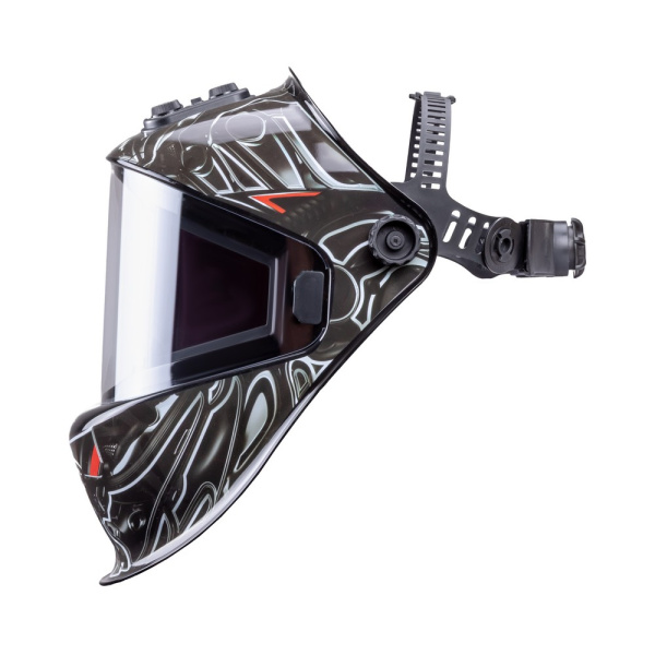 Маска сварщика КОРУНД МЕГА чёрная (ф-р MEGA, внеш. регулировка) в коробке