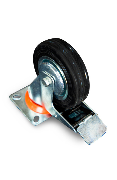 Колесо поворотное резина SCb 42 100 мм с тормозом (N)