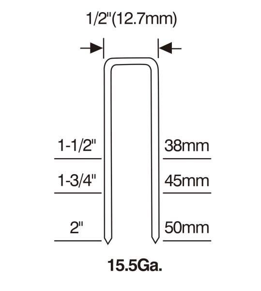 Скоба для паркета 15.5GA  BCS15/38mm (5 000 шт.)