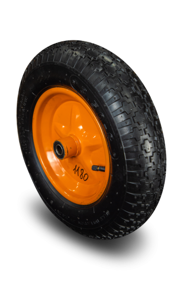 Колесо пневматическое резиновое 370 мм 3.50-8 (подшипник 16 мм)
