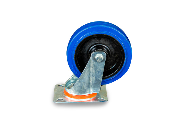 Колесо поворотное из эластичной резины MW100 125 мм