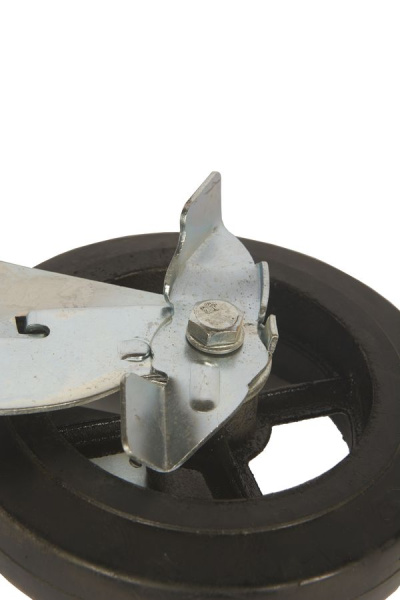 Колесо большегрузное поворотное SCdb 80 200 мм обрезиненное с тормозом (N)