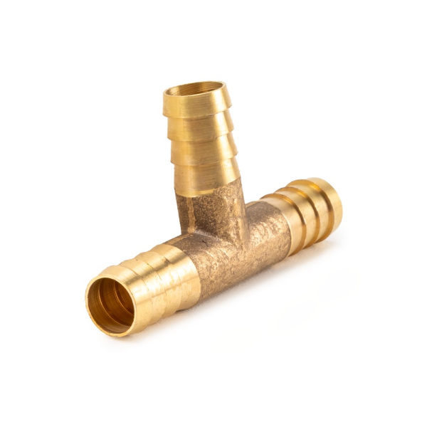 Тройник-соединитель латунный AERO ёлочка 10мм